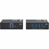 Eaton Tripp Lite Series HDBaseT-USB3 over Cat6a Extender Kit, 4 USB-A 3.2 Gen 1 Ports, PoC, RS-232, Up to 328 ft. (100 m), TAA