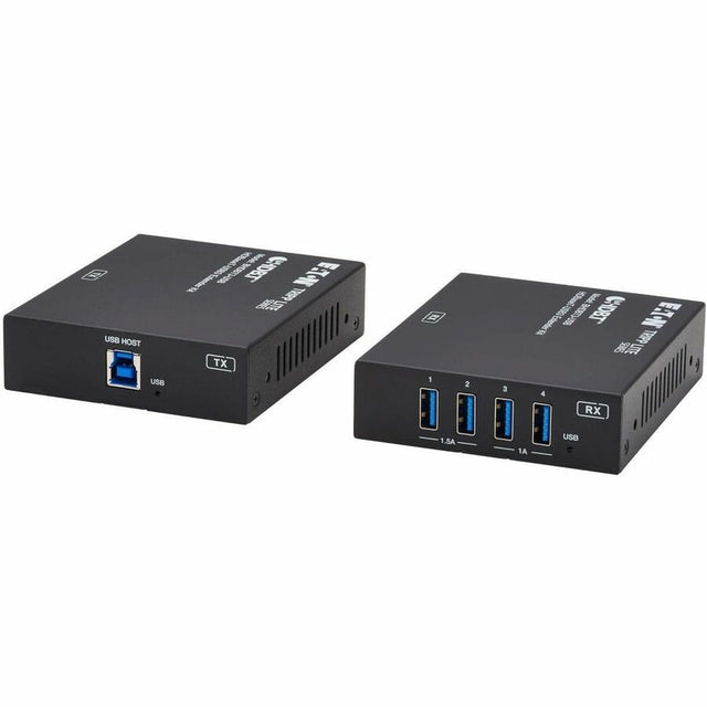 Eaton Tripp Lite Series HDBaseT-USB3 over Cat6a Extender Kit, 4 USB-A 3.2 Gen 1 Ports, PoC, RS-232, Up to 328 ft. (100 m), TAA