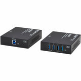 Eaton Tripp Lite Series HDBaseT-USB3 over Cat6a Extender Kit, 4 USB-A 3.2 Gen 1 Ports, PoC, RS-232, Up to 328 ft. (100 m), TAA