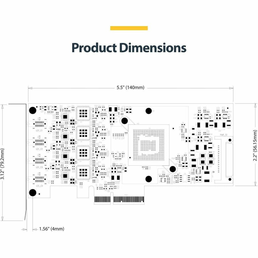 StarTech.com 4-Port USB Type-C PCIe Card, USB 3.2 10Gbps, USB-C PCI Express Expansion Card, 4x Independent USB Controllers, TAA-Compliant