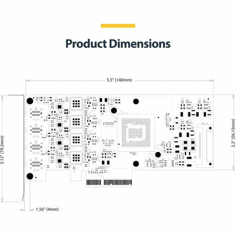 StarTech.com 4-Port USB Type-C PCIe Card, USB 3.2 10Gbps, USB-C PCI Express Expansion Card, 4x Independent USB Controllers, TAA-Compliant
