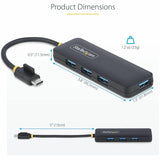 StarTech.com StarTech.com 4-Port USB-C Hub, 5Gbps, USB-C to 4x USB-A, Bus Powered, Small Travel Mini Hub, USB 3.0 Expansion Hub, Portable