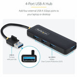 StarTech.com StarTech.com 4-Port USB-C Hub, 5Gbps, USB-C to 4x USB-A, Bus Powered, Small Travel Mini Hub, USB 3.0 Expansion Hub, Portable