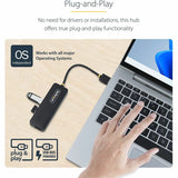 StarTech.com StarTech.com 4-Port USB-C Hub, 5Gbps, USB-C to 4x USB-A, Bus Powered, Small Travel Mini Hub, USB 3.0 Expansion Hub, Portable