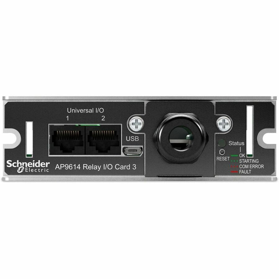 Dry contact, Management Options, Dry Contact I/O Card, monitor external UPS environmental sensors, output relays, and input contacts