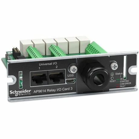 Dry contact, Management Options, Dry Contact I/O Card, monitor external UPS environmental sensors, output relays, and input contacts