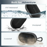 TREBLAB HD-Go - Ultra Portable Hand Held Speaker with Clip, 7W Power with Bass, 16H Playtime, IPX7 Waterproof, Built-in Mic
