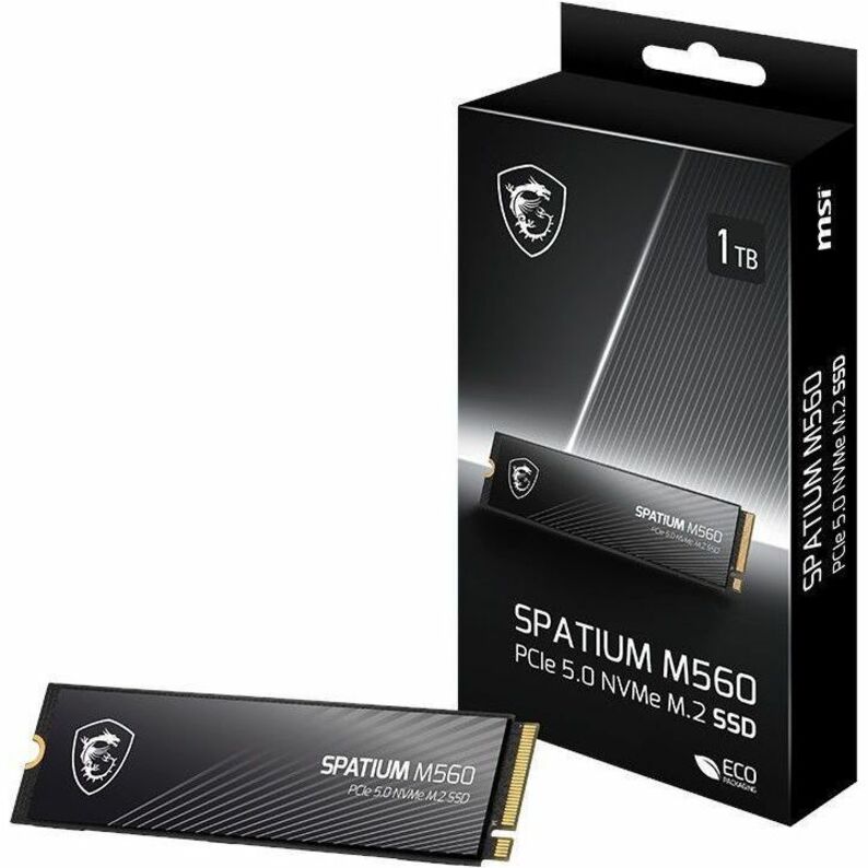 MSI SPATIUM M560 SM560N1TB 1 TB Solid State Drive - M.2 2280 Internal - PCI Express NVMe (PCI Express NVMe 5.0 x4)