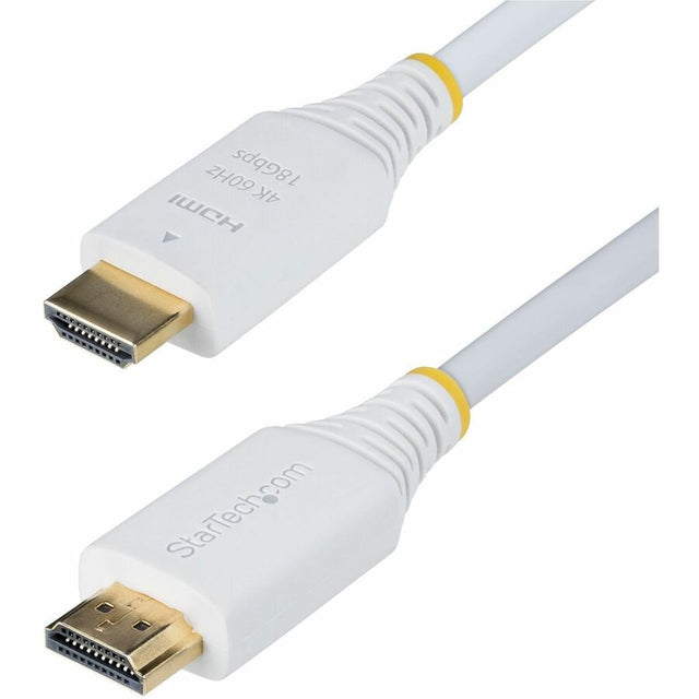 StarTech.com 6ft (1.8m) Premium Certified High Speed HDMI Cable, 4K 60Hz/1440p 144Hz, 18Gbps, UHD HDMI 2.0 Cord, TPE Jacket, White