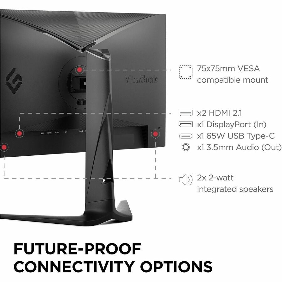 ViewSonic XG275D-4K 27 Inch 4K UHD Gaming Monitor with Switchable Refresh Rate Up to 320Hz, 0.5ms Response Time, AMD FreeSync Premium, Advanced Ergonomics, HDMI, DisplayPort, and 65W USB-C