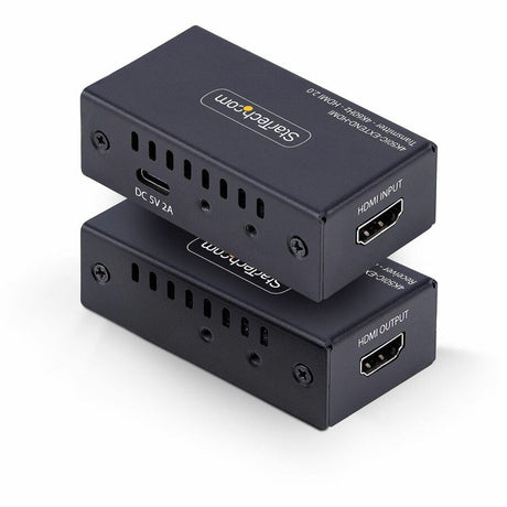 StarTech.com HDMI Extender Over CAT5e/CAT6, 4K 60Hz, Up to 200ft (60m), Transmitter and Receiver Kit, Power Over Cable