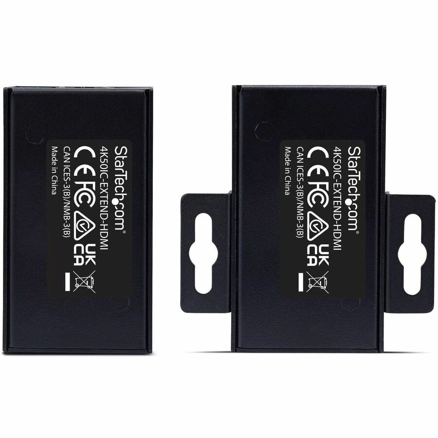 StarTech.com HDMI Extender Over CAT5e/CAT6, 4K 60Hz, Up to 200ft (60m), Transmitter and Receiver Kit, Power Over Cable