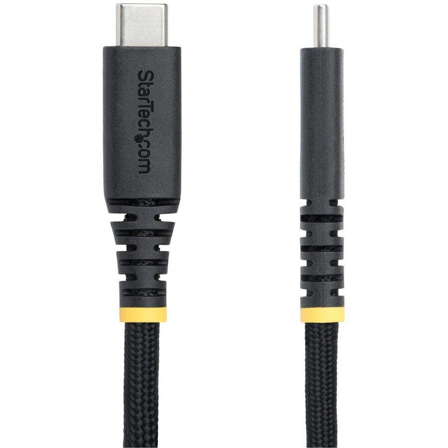 StarTech.com 10ft (3m) USB-C Charging Cable, 240W PD EPR, Dual-Layer Silicone/Braided Jacket, Rugged USB 2.0 Laptop Charge Cord, USB-IF