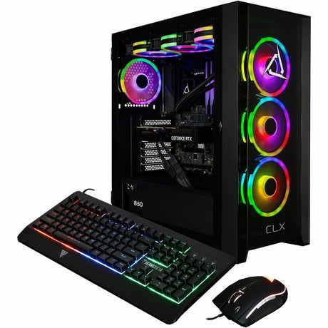 CLX SET Gaming Desktop Computer - Intel Core Ultra 9 285K - 64 GB - 4 TB HDD - 2 TB SSD - Mid-tower - Black