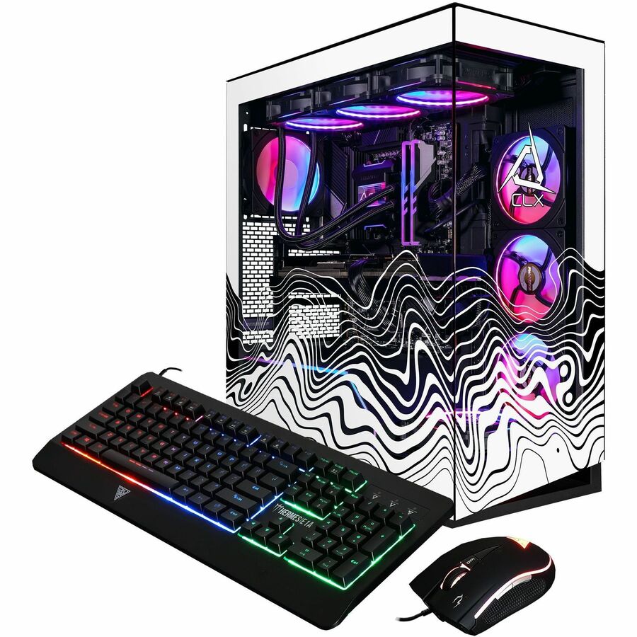 CLX Horus Gaming Desktop Computer - AMD Ryzen 7 9800X3D - 64 GB - 6 TB HDD - 2 TB SSD - Mid-tower - Black