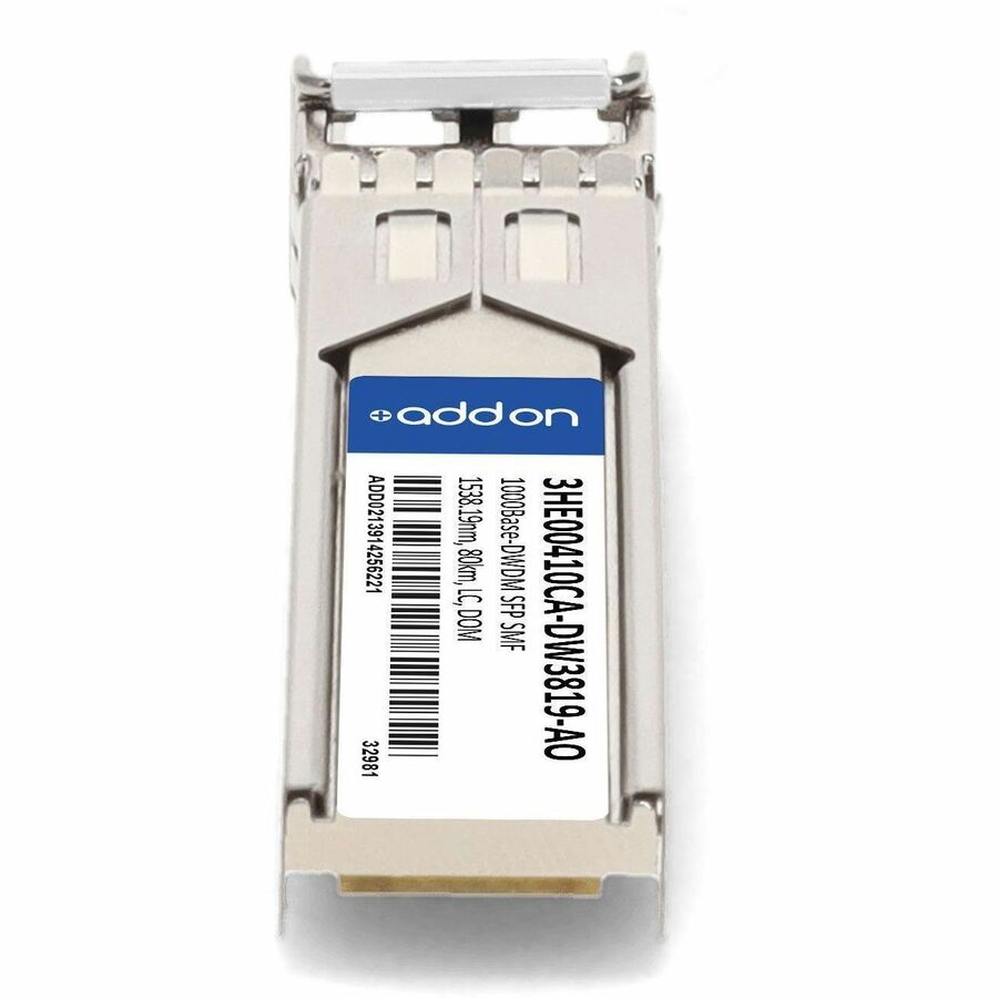 AddOn Alcatel-Lucent Nokia 3HE00410CA-DW3819 Compatible TAA 1000Base-DWDM SFP Transceiver 100GHz (SMF, 1538.19nm, 80km, LC, DOM)
