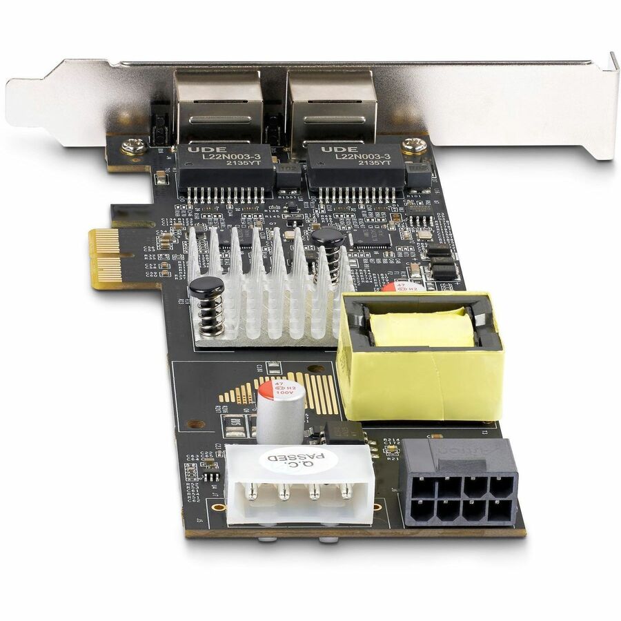 StarTech.com 2-Port 2.5Gbps PCI Express PoE Network Card, Dual Intel I225-V, PCIe 802.3af/at PoE+ Multi-Gigabit Ethernet NIC