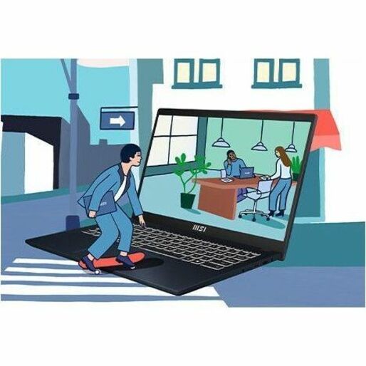 MSI Modern 14 C13M Modern 14 C13M-1452US 14" Notebook - Full HD - Intel Core i3 13th Gen i3-1315U - 8 GB - 512 GB SSD - Classic Black