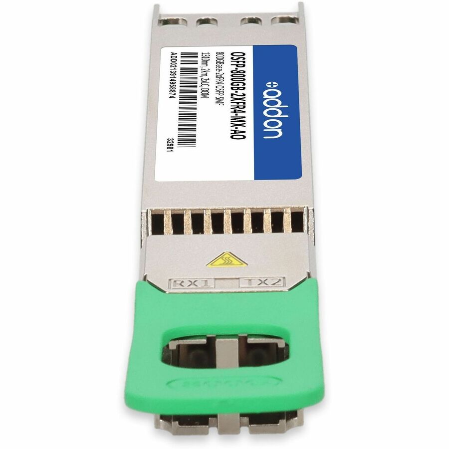 AddOn Mellanox Compatible TAA 800GBase-2xFR4 PAM4 OSFP Transceiver (SMF, 1310nm, 2km, 2xLC, DOM, CMIS 5.0)