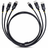 StarTech.com 6ft (1.8m) Dual-DisplayPort and USB 5Gbps KVM Cable, Up to 4K 60Hz, DP and USB Combo Cable for KVM Switch