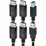 StarTech.com 6ft (1.8m) Dual-DisplayPort and USB 5Gbps KVM Cable, Up to 4K 60Hz, DP and USB Combo Cable for KVM Switch