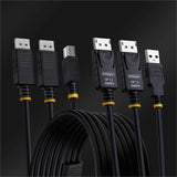 StarTech.com 6ft (1.8m) Dual-DisplayPort and USB 5Gbps KVM Cable, Up to 4K 60Hz, DP and USB Combo Cable for KVM Switch
