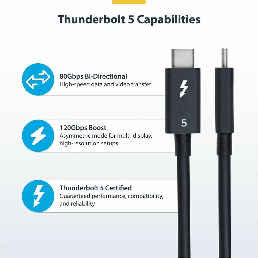 2.6ft/80cm Thunderbolt 5 Cable