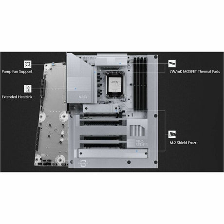 MSI PRO Z890-S WIFI PZ Gaming Desktop Motherboard - Intel Z890 Chipset - Socket LGA-1851 - ATX