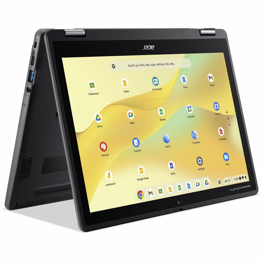 Acer Chromebook Spin 512 R857T R857T-C648 12.2" Touchscreen Convertible 2 in 1 Chromebook - WUXGA - Intel N-Series N150 - 8 GB - 64 GB Flash Memory - English (US) Keyboard - Black
