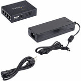StarTech.com 4-Port Gigabit Midspan, PoE+ Injector, 802.3at & 802.3af, Wall-Mountable Power over Ethernet Midspan, TAA Compliant
