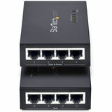 StarTech.com 4-Port Gigabit Midspan, PoE+ Injector, 802.3at & 802.3af, Wall-Mountable Power over Ethernet Midspan, TAA Compliant