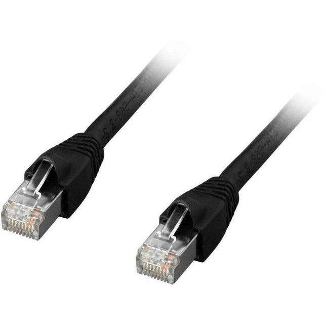 Comprehensive CAT6A Shielded Patch Cable Black 1ft