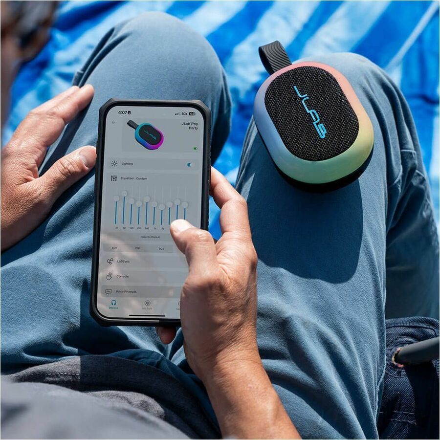 JLab Pop Party Portable Bluetooth Speaker System - 5 W RMS - Black