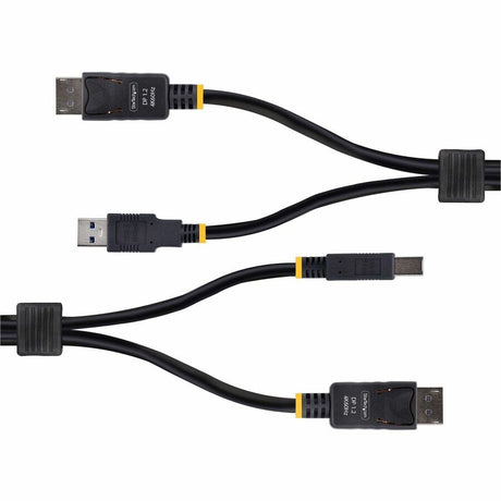 StarTech.com 6ft (1.8m) DisplayPort and USB 5Gbps KVM Cable, 4K 60Hz, Universally Compatible DP 1.2/USB 3.0 Combo Cable for KVM Switches
