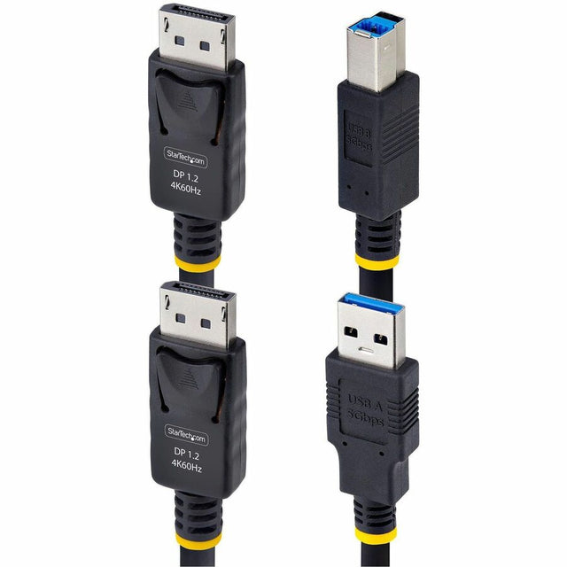 StarTech.com 6ft (1.8m) DisplayPort and USB 5Gbps KVM Cable, 4K 60Hz, Universally Compatible DP 1.2/USB 3.0 Combo Cable for KVM Switches