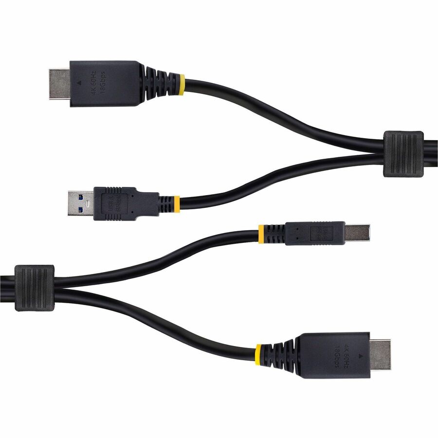 StarTech.com 10ft (3m) HDMI and USB 5Gbps KVM Cable, Up to 4K 60Hz, HDMI 2.0 and USB Combo Cable for KVM Switch