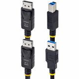 StarTech.com 10ft (3m) DisplayPort and USB 5Gbps KVM Cable, Up to 4K 60Hz, DP and USB Combo Cable for KVM Switch