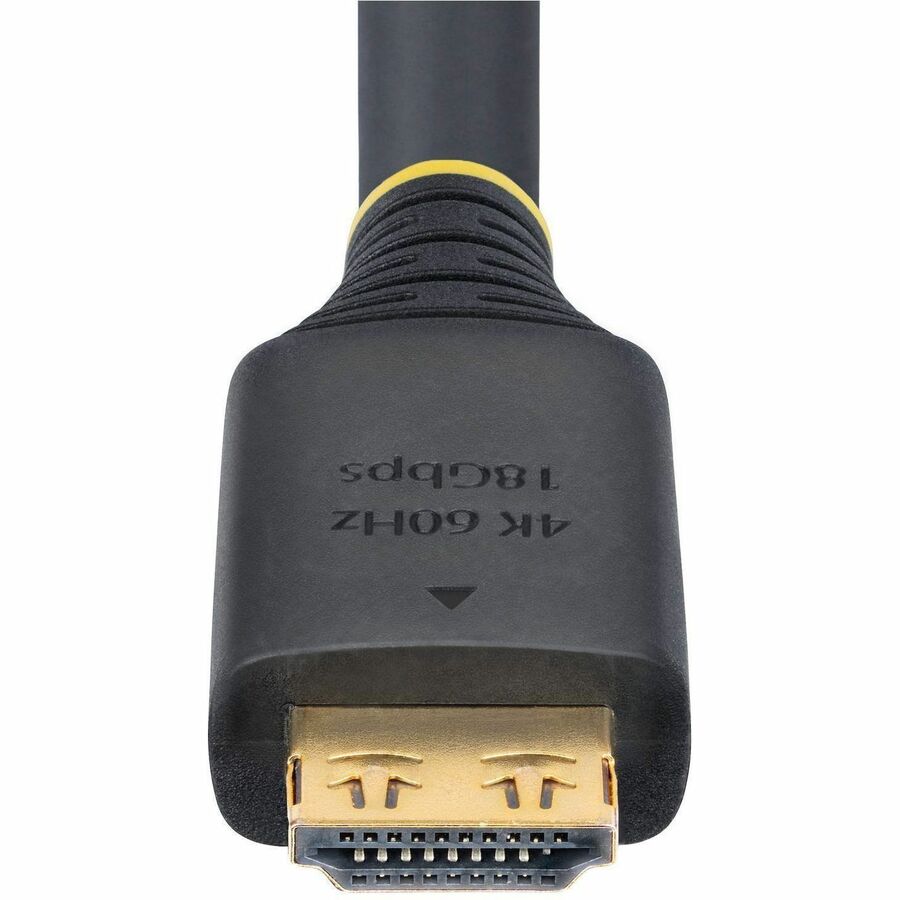 StarTech.com 20ft (6m) Active High Speed HDMI Cable with Gripping Connectors, 4K 60Hz/1440p 144Hz 18Gbps, UHD HDMI 2.0 Cord, TPE Jacket