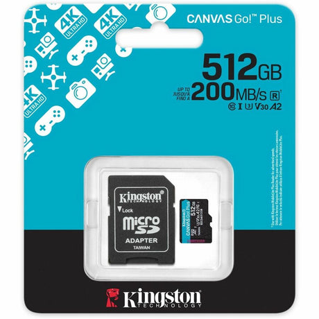 Kingston Canvas Go! Plus 512 GB Class 10/UHS-I (U3) V30 microSDXC