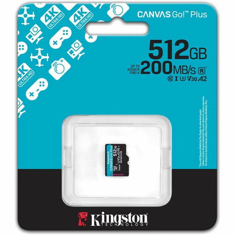Kingston Canvas Go! Plus 512 GB Class 10/UHS-I (U3) V30 microSDXC - 1 Pack