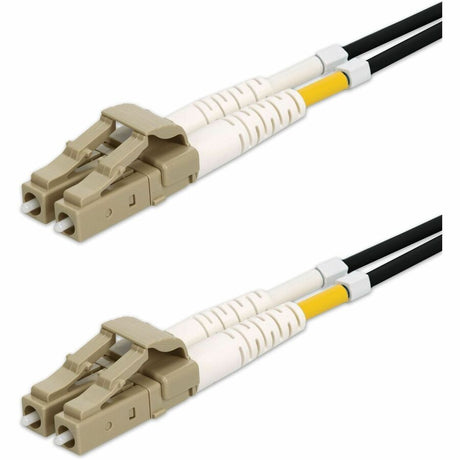 AddOn 0.5m LC to LC Black OM4 Duplex Armored Outdoor Fiber Patch Cable