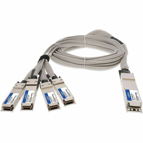 AddOn Arista Networks CAB-O-4Q-400G-1M Compatible TAA 400GBase-CU OSFP to 4xQSFP56 Direct Attach Cable (Passive Twinax, 1m)