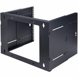 StarTech.com 2-Post 8U Wall Mounted Rack, Adjustable Depth up to 16in, Bracket for 19-inch Server/Data/Networking Equipment, Max 88lb
