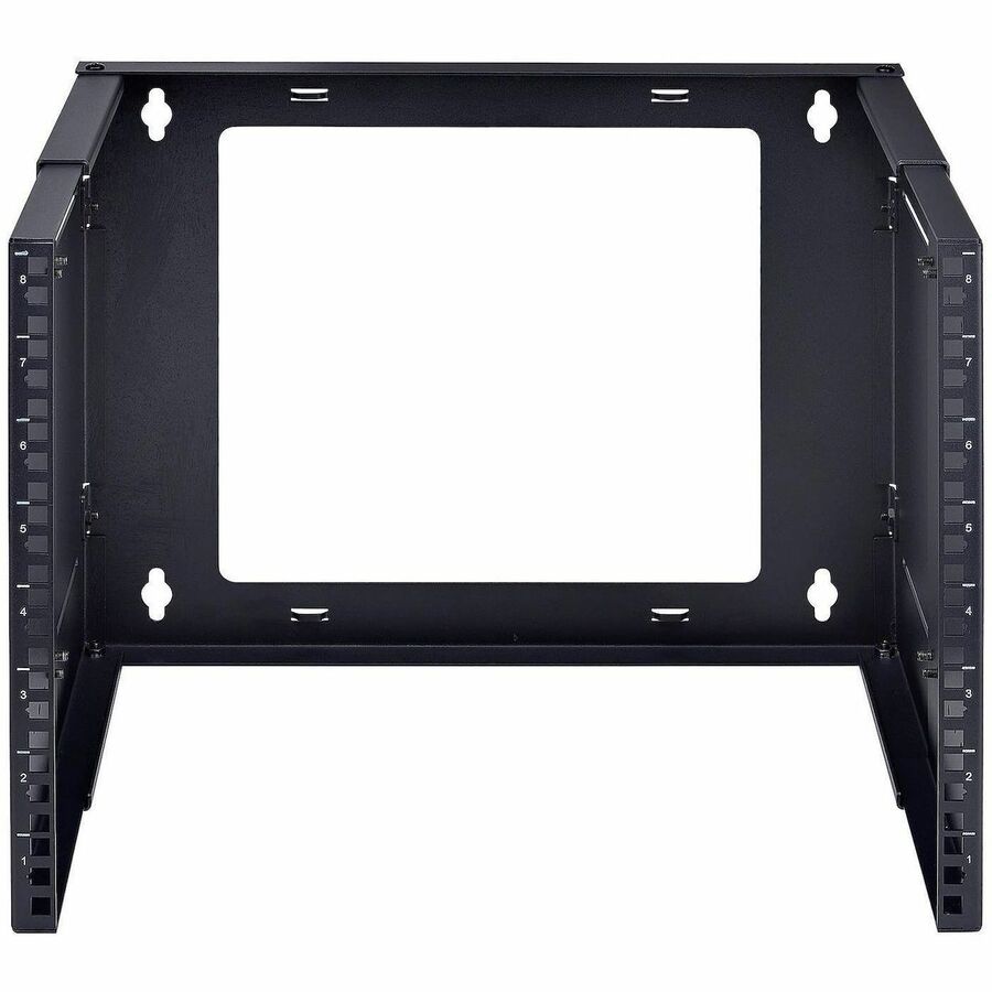 StarTech.com 2-Post 8U Wall Mounted Rack, Adjustable Depth up to 16in, Bracket for 19-inch Server/Data/Networking Equipment, Max 88lb