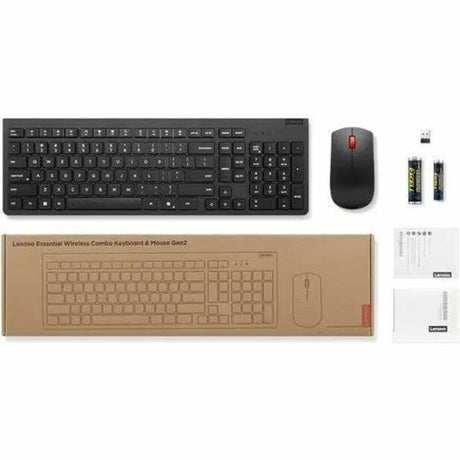 Lenovo Essential Wireless Combo Keyboard & Mouse Gen2 Black-US_English
