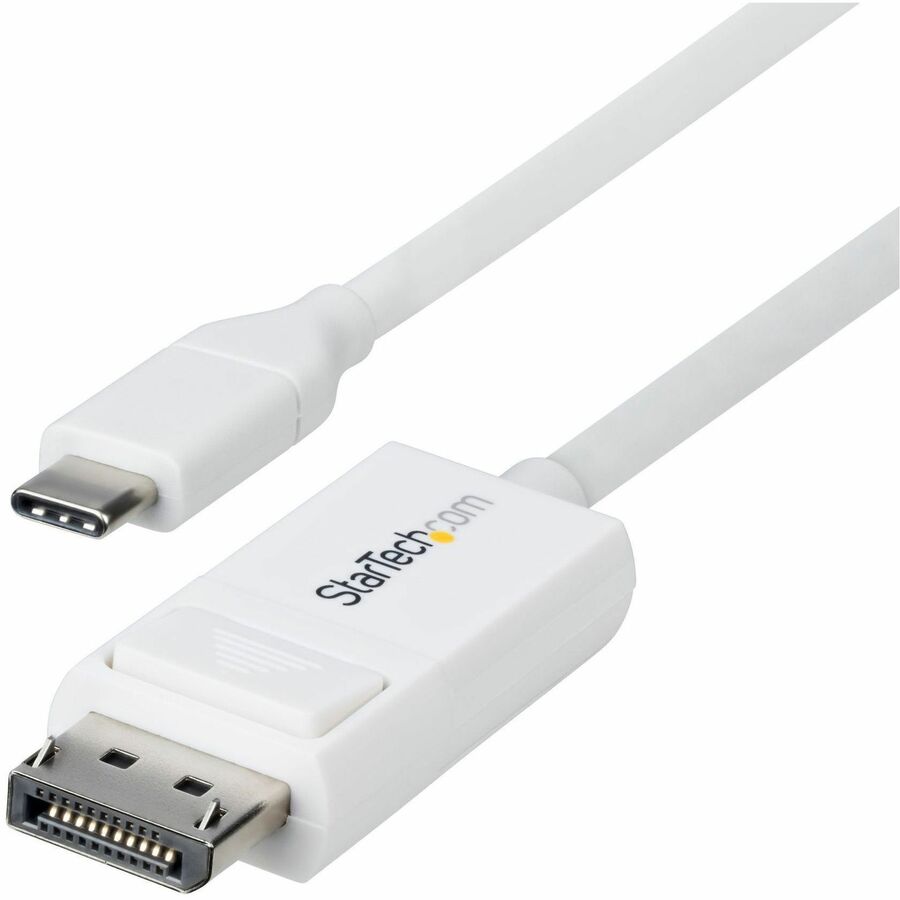 StarTech.com 6ft (2m) USB-C to DisplayPort 1.2 Cable 4K 60Hz, Reversible DP to USB-C / USB-C to DP Video Adapter Monitor Cable, HDR, White
