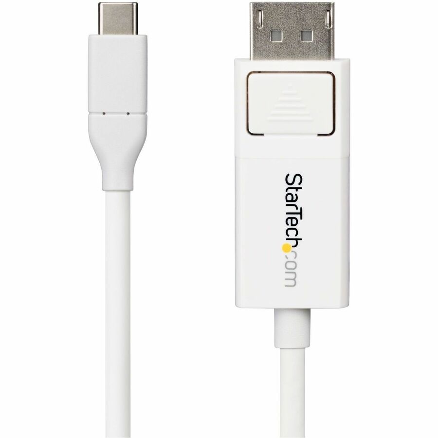 StarTech.com 6ft (2m) USB-C to DisplayPort 1.2 Cable 4K 60Hz, Reversible DP to USB-C / USB-C to DP Video Adapter Monitor Cable, HDR, White