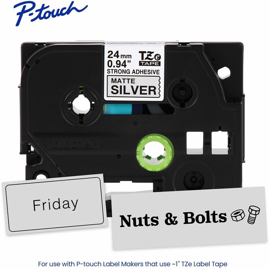 BLACK/SILVER MATTE TAPE (24MM)