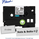 BLACK/SILVER MATTE TAPE (24MM)