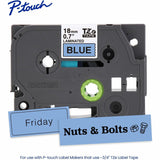 Brother Genuine P-touch TZe541 BK on BK Label Tape, Laminated, 18mmX8m